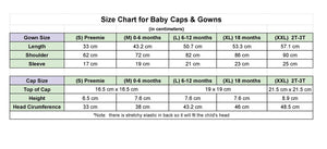 Size+Chart+for+Baby+Caps+&+Gowns